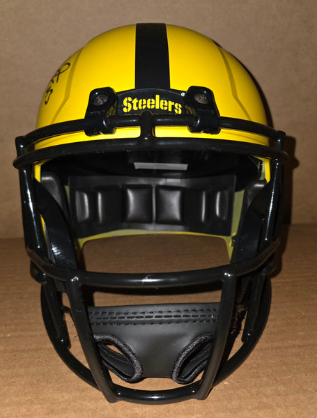 Pittsburgh Steelers Autographed Troy Polamalu Full Size Rave Speed Helmet (BAS)