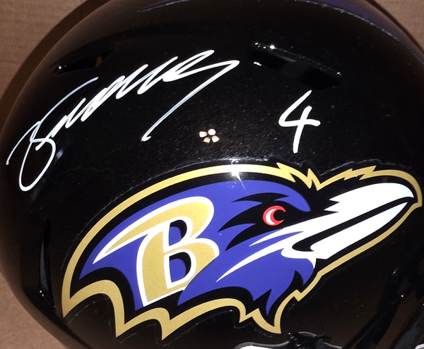 Baltimore Ravens Zay Flowers Autographed Full Size Speed Replica Helmet (BAS)