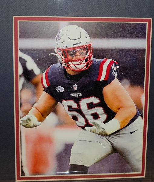 New England Patriots Framed Will Campbell Autographed Custom Jersey (JSA)