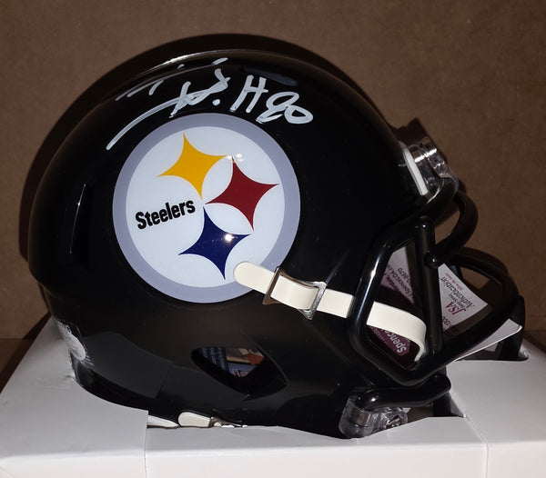 Pittsburgh Steelers Autographed TJ Watt Speed Mini Helmet (JSA)