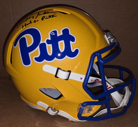 Pittsburgh Panthers Rickey Jackson Autographed Full Size Speed Replica Helmet with Inscription. (JSA)