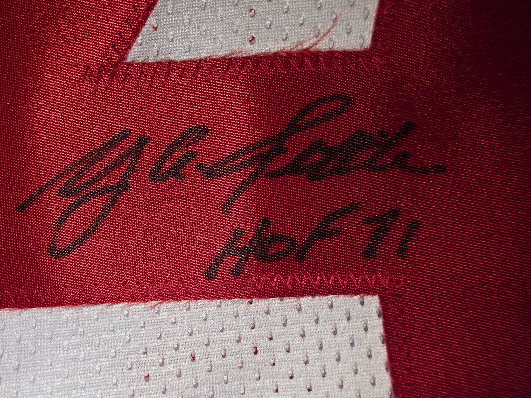 Y.A. Tittle Autographed Custom Jersey with Inscription (JSA)