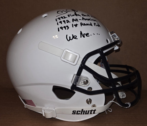 Penn State Nittany Lions O.J. McDuffie Autographed Full Size Schutt Replica Helmet with Mutiple Inscriptions (JSA)