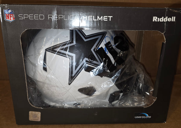 Dallas Cowboys Ezekiel Elliott Autographed Full Size Lunar Eclipse Speed Replica Helmet (BAS)