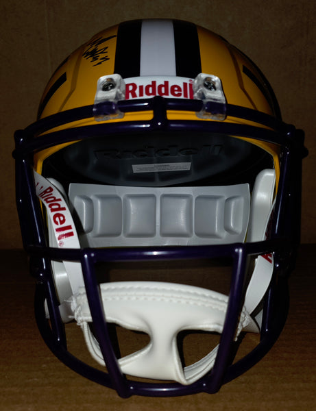 Lousiana State University LSU Whit Weeks, West Weeks, Zach Weeks Autographed Full Size Speed Replica Helmet (BAS)