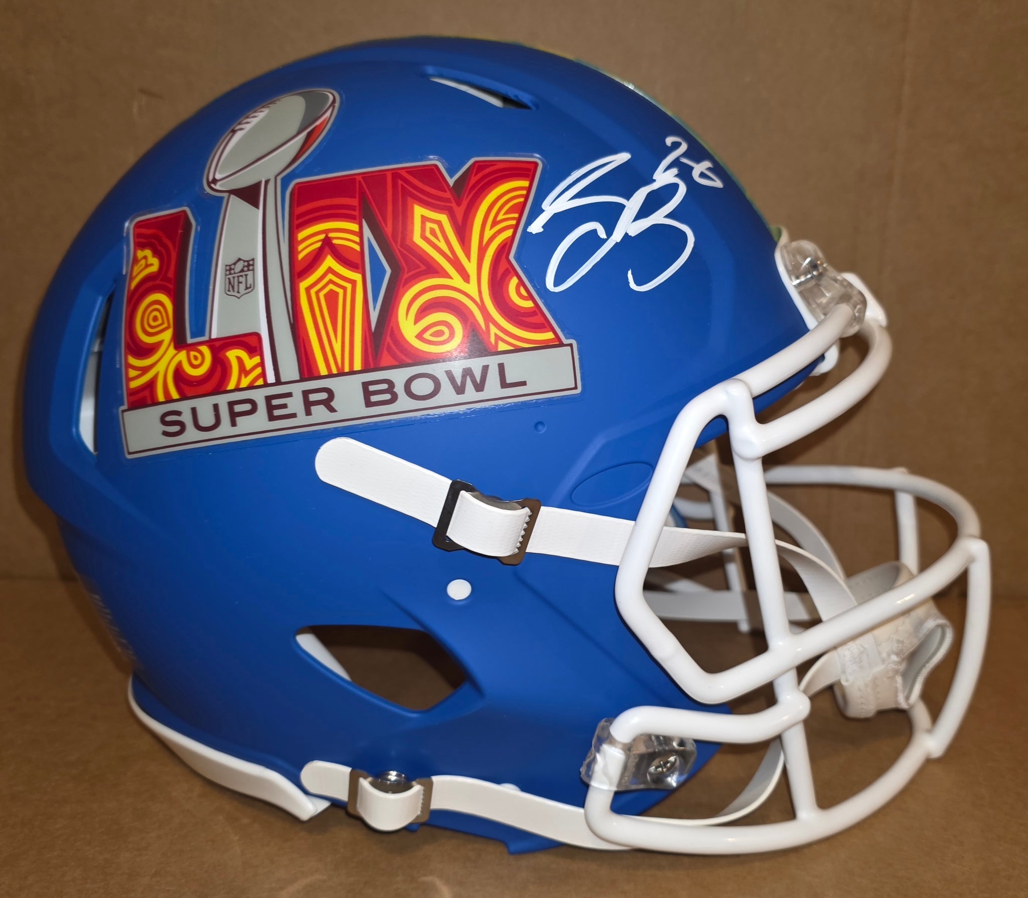 Super Bowl LIX Saquon Barkley Autographed Full Size Authentic