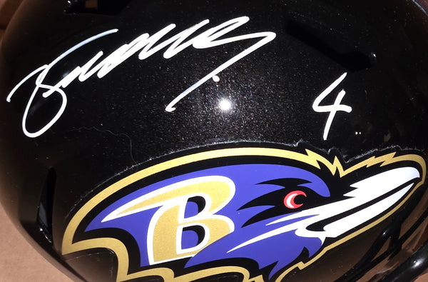 Baltimore Ravens Zay Flowers Autographed Full Size Speed Replica Helmet (BAS)
