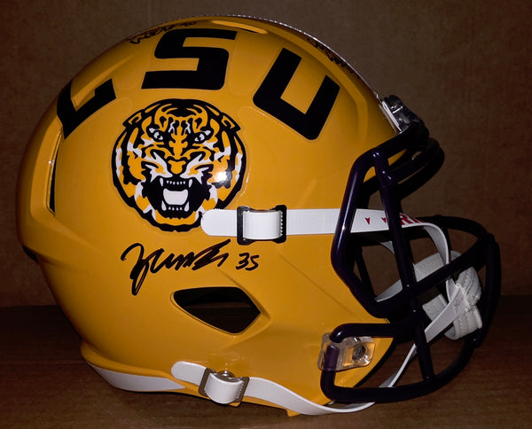 Lousiana State University LSU Whit Weeks, West Weeks, Zach Weeks Autographed Full Size Speed Replica Helmet (BAS)