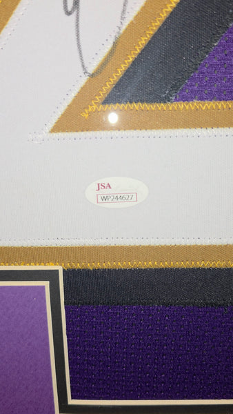 Baltimore Ravens Framed Ed Reed Autographed Custom Jersey (JSA)