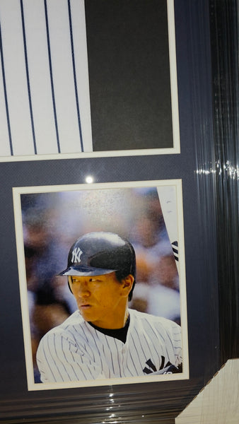 New York Yankees Framed Hideki Matsui Autographed Custom Jersey (JSA)