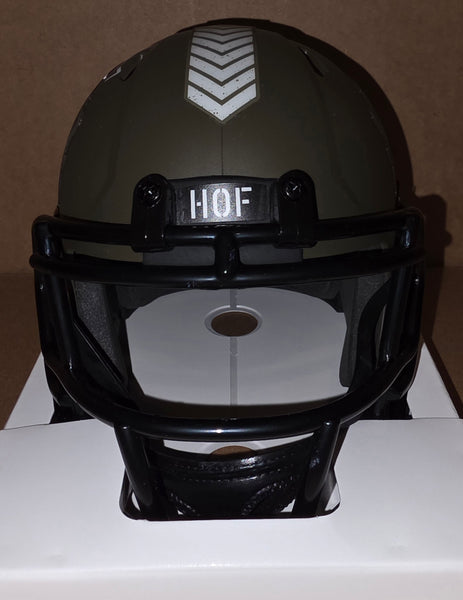 Pro Football Hall of Fame John Elway Salute to Service Autographed Speed Mini Helmet (BAS)