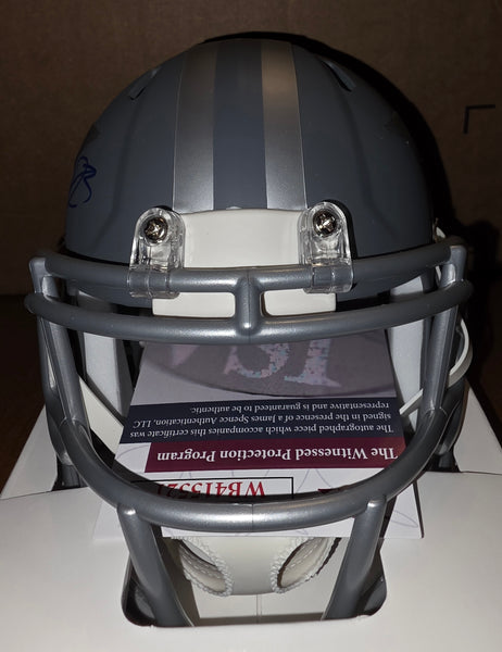 Dallas Cowboys DaRon Bland Autographed Slate Speed Mini Helmet (JSA)