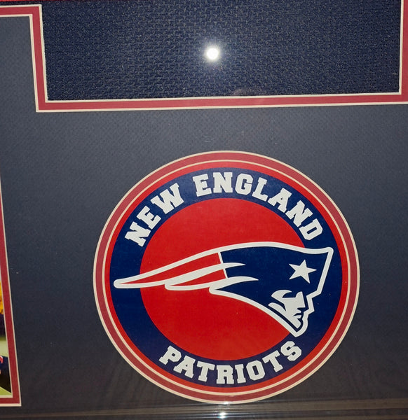 New England Patriots Framed Will Campbell Autographed Custom Jersey (JSA)