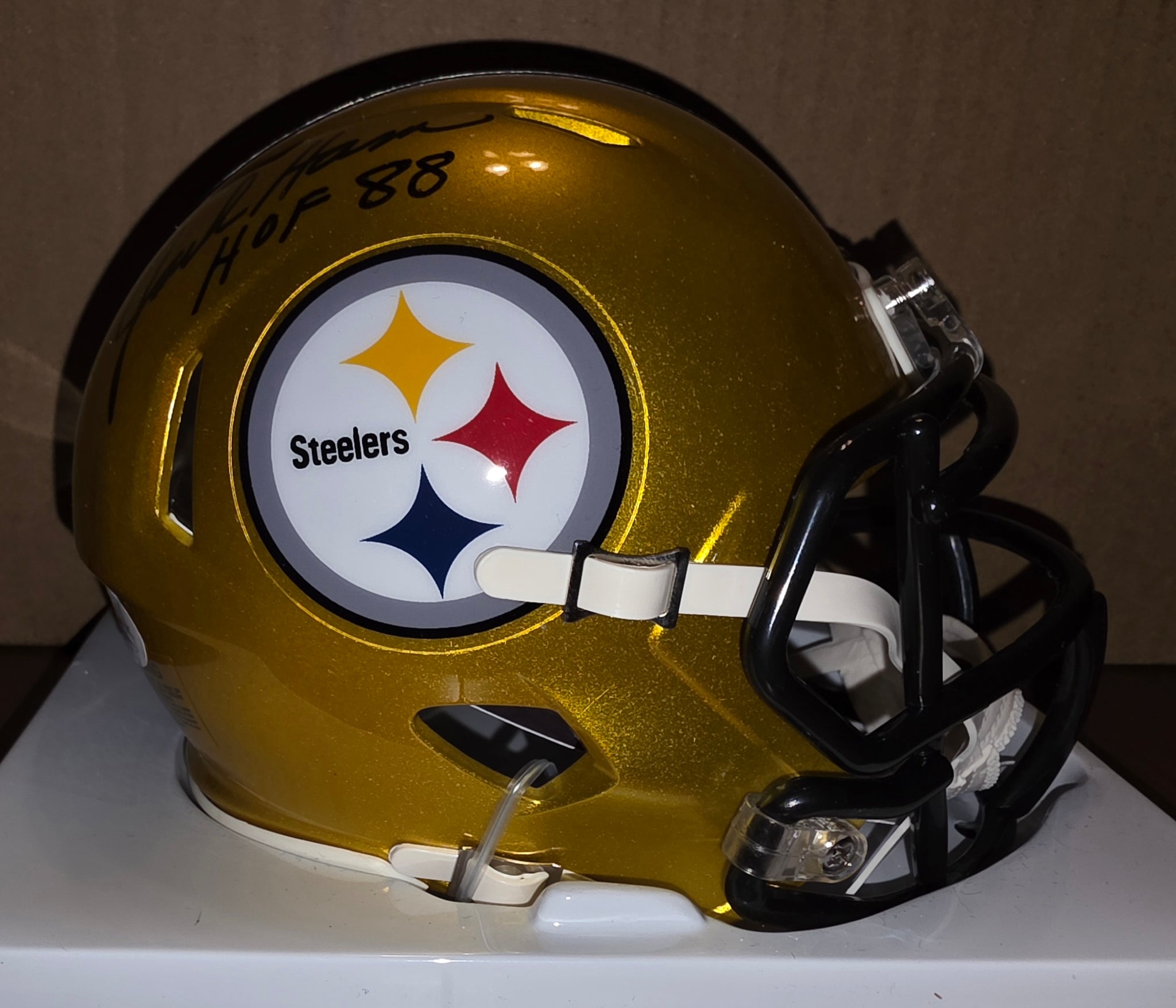 Pittsburgh Steelers Jack Ham Autographed Flash Speed Mini Helmet with Inscription (JSA)