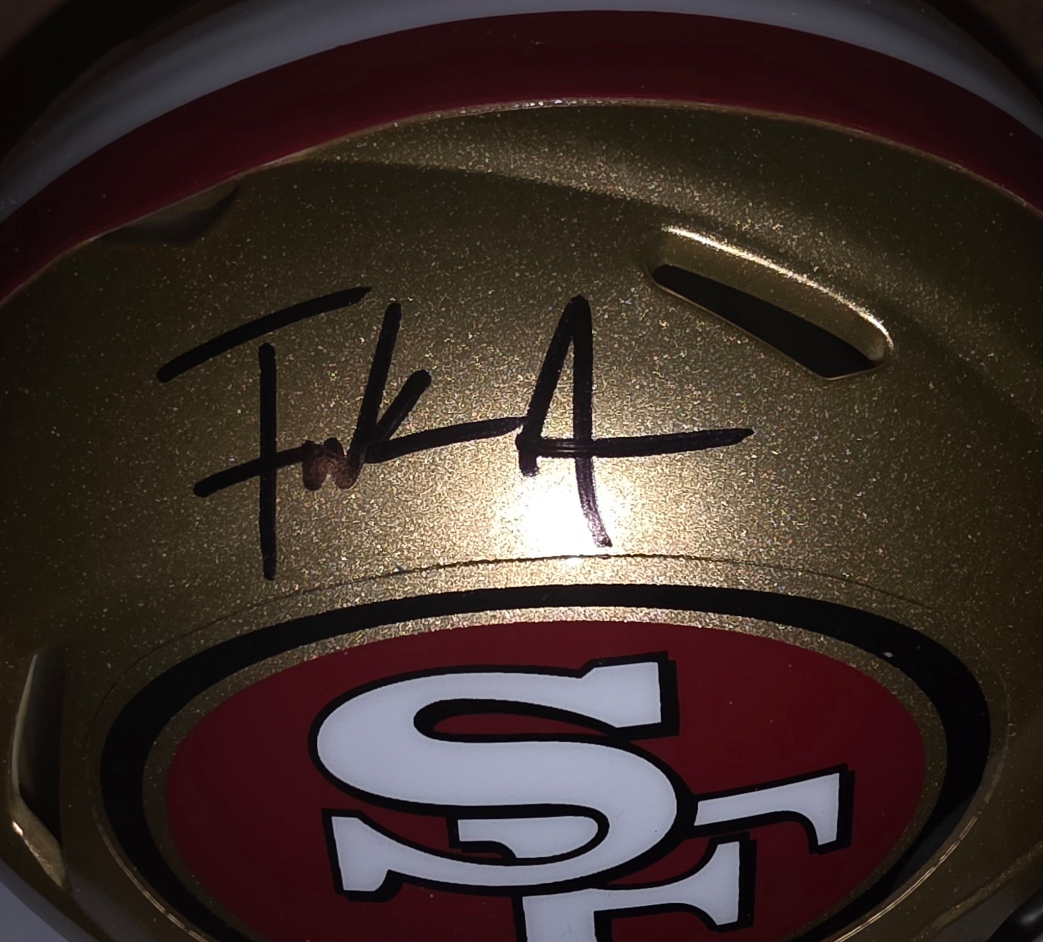 San Francisco 49ers Frank Gore Autographed Speed Mini (JSA)