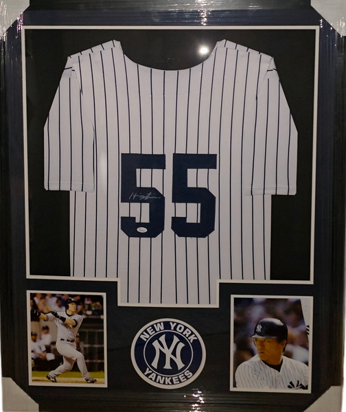 New York Yankees Framed Hideki Matsui Autographed Custom Jersey (JSA)