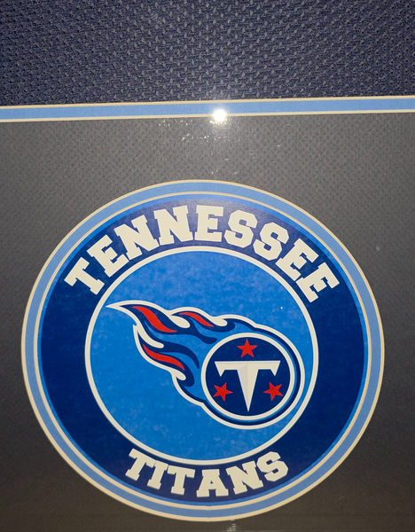 Tennessee Titans Framed Eddie George Autographed Custom Jersey (JSA)