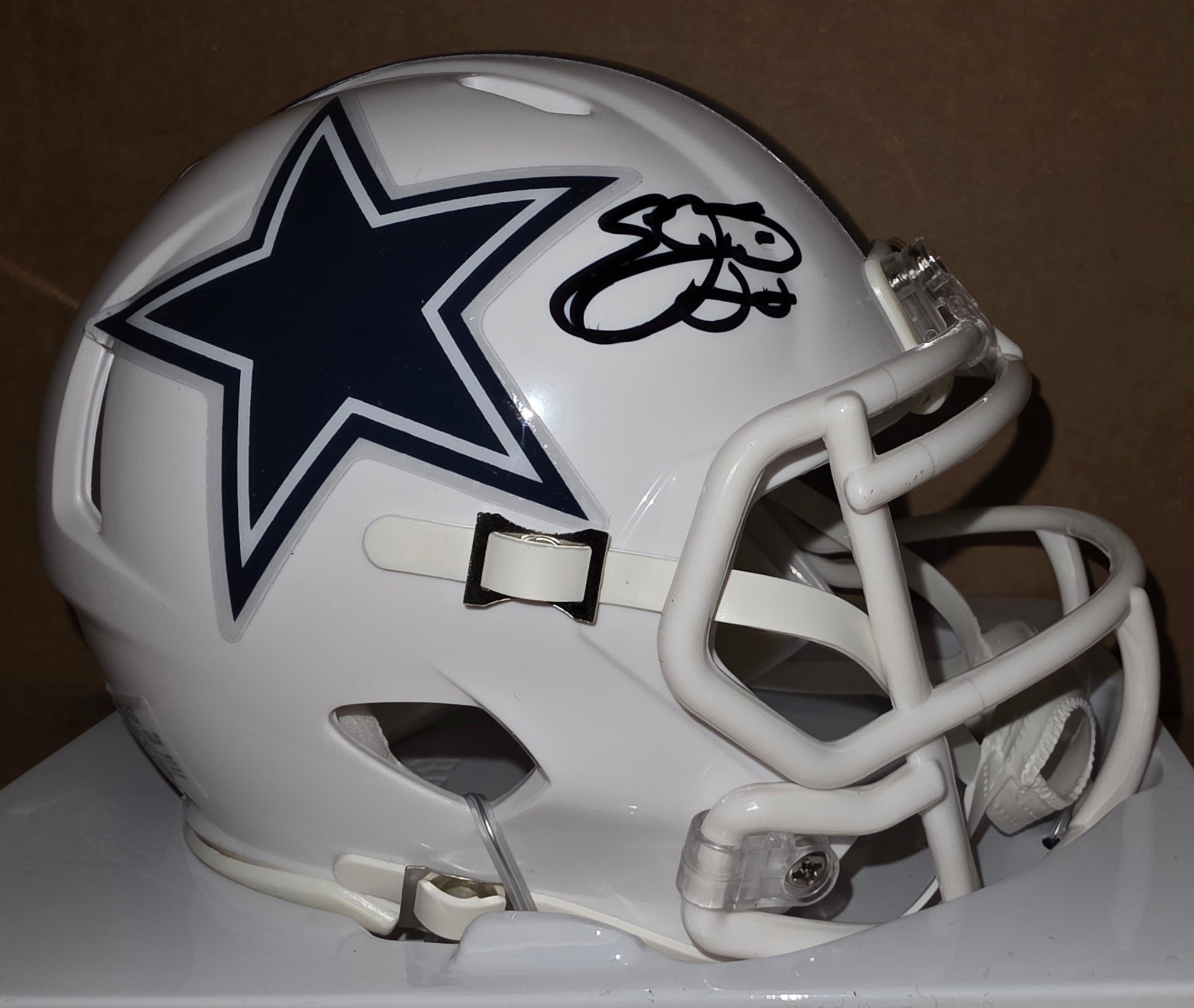 Dallas Cowboys Emmitt Smith Autographed Lunar Eclipse Speed Mini Helmet (Prova)