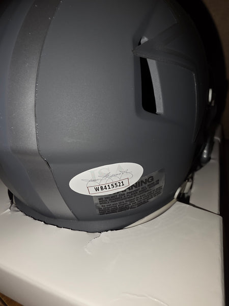 Dallas Cowboys DaRon Bland Autographed Slate Speed Mini Helmet (JSA)