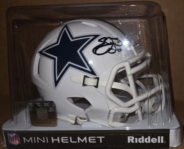 emmitt smith mini helmet Dallas Cowboys Emmitt Smith Autographed Lunar Eclipse Speed Mini Helme – Muncy's Memorabilia