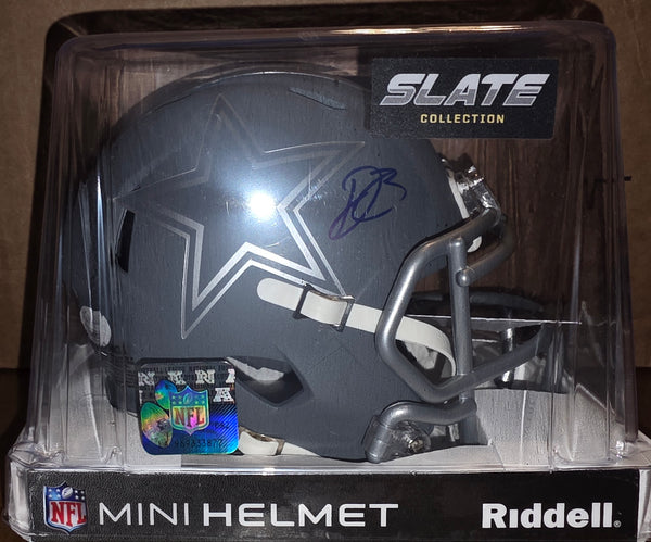 Dallas Cowboys DaRon Bland Autographed Slate Speed Mini Helmet (JSA)