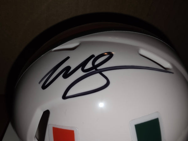 Miami Hurricanes Willis McGahee Autographed Speed Mini Helmet (BAS)