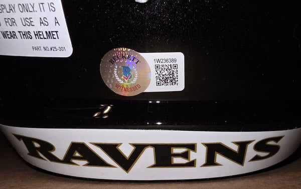 Baltimore Ravens Zay Flowers Autographed Full Size Speed Replica Helmet (BAS)