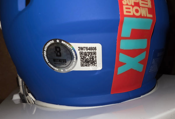 AJ Brown Philadelphia Eagles Super Bowl LIX (59) Autographed Helmet (BAS)