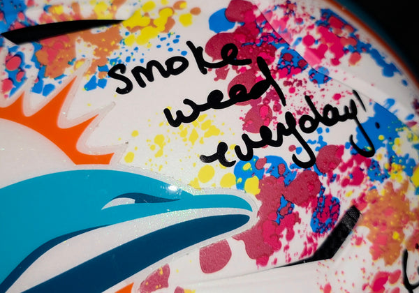 Miami Dolphins Ricky Williams Autographed Limited Edition 9/34 Custom Hydro Dipped Authentic Full Size Speed Flex Helmet with Multiple Inscriptions (Radtke)