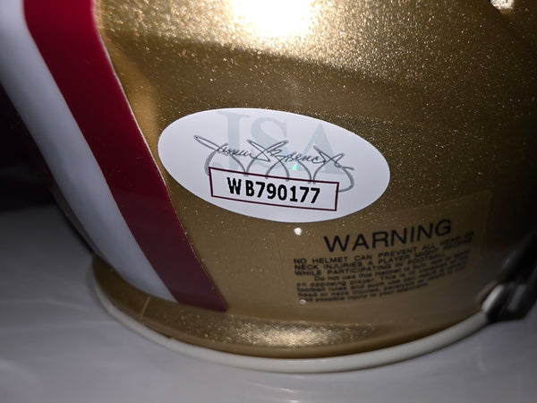 San Francisco 49ers Frank Gore Autographed Speed Mini (JSA)