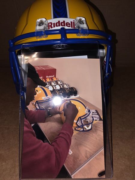 Pittsburgh Panthers Rickey Jackson Autographed Full Size Speed Replica Helmet with Inscription. (JSA)