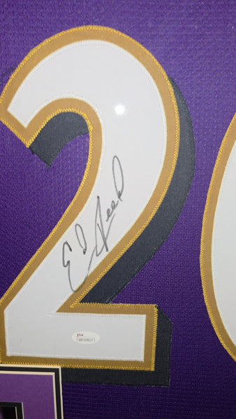 Baltimore Ravens Framed Ed Reed Autographed Custom Jersey (JSA)