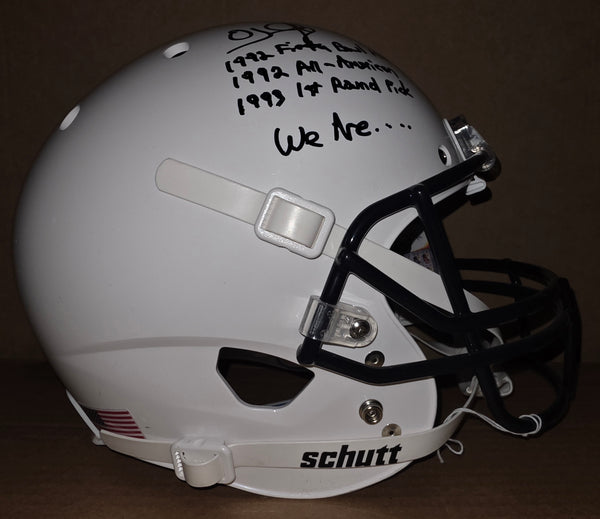 Penn State Nittany Lions O.J. McDuffie Autographed Full Size Schutt Replica Helmet with Mutiple Inscriptions (JSA)