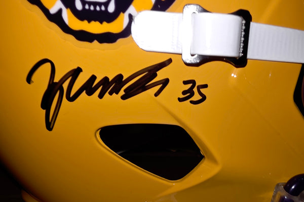 Lousiana State University LSU Whit Weeks, West Weeks, Zach Weeks Autographed Full Size Speed Replica Helmet (BAS)