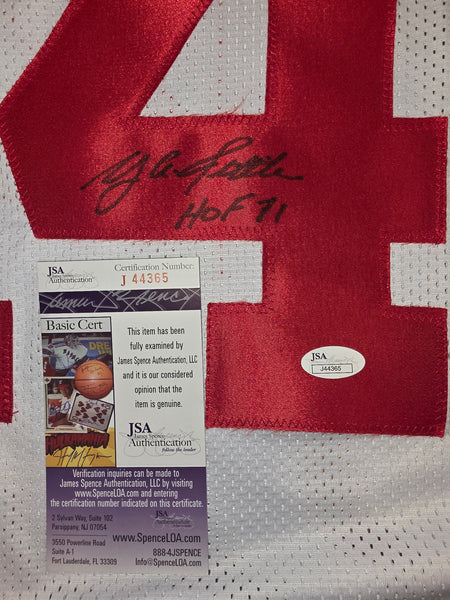 Y.A. Tittle Autographed Custom Jersey with Inscription (JSA)