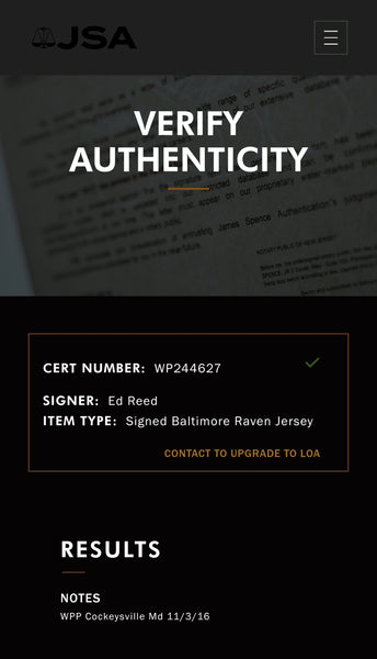 Baltimore Ravens Framed Ed Reed Autographed Custom Jersey (JSA)