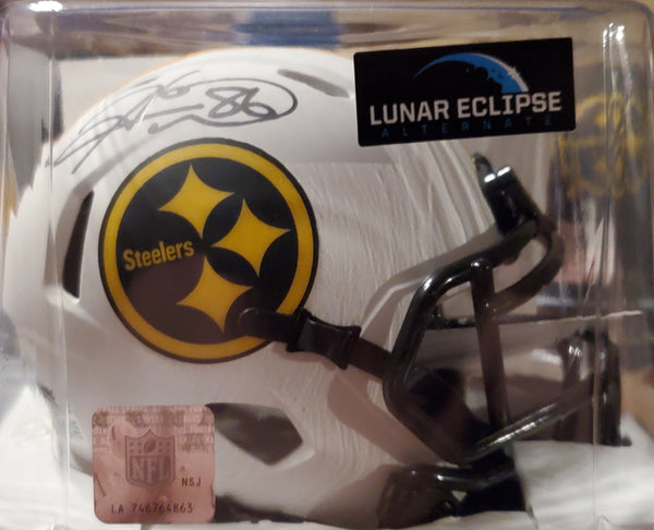 Pittsburgh Steelers Autographed Hines Ward Lunar Eclipse Speed Mini Helmet (JSA)