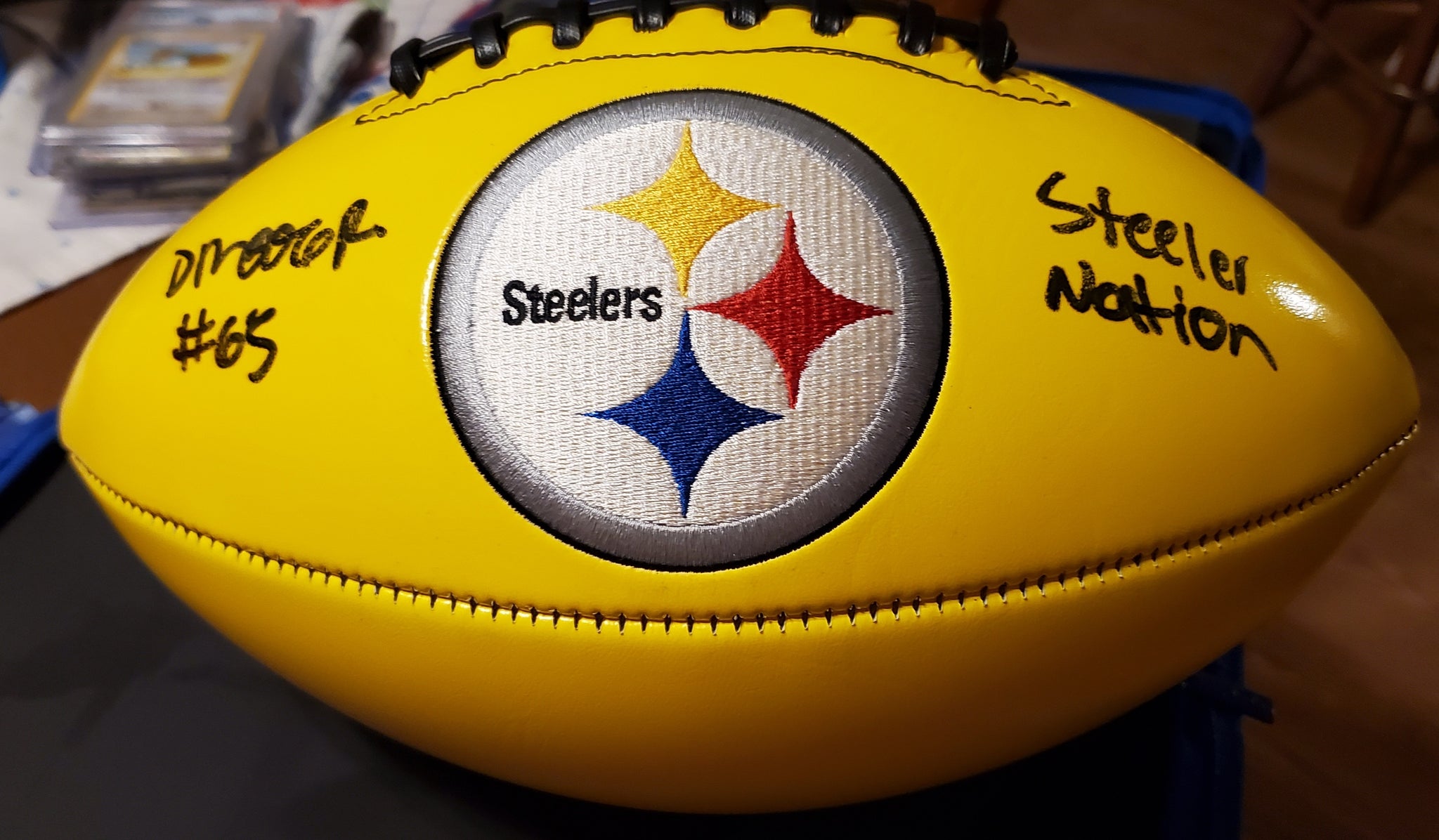 Pittsburgh Steelers Dan Moore Jr. Autographed Football (BAS)