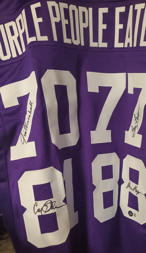 Purple People Eaters Custom Jersey Autographed by all four lineman wit –  Muncy's Memorabilia