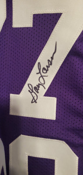 Purple People Eaters Custom Jersey Autographed by all four lineman with Alan Page, Carl Eller, Jim Marshall, & Gary Larsen (BAS)