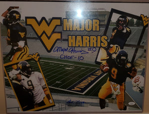 West Virginia University Autographed 16x20 Major Harris & Don Nehlen (JSA)