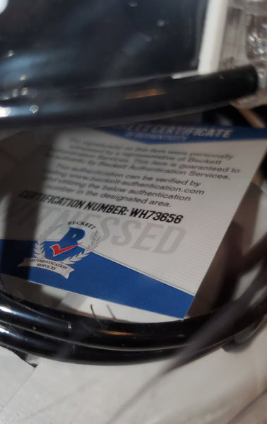 Pittsburgh Steelers James Farrior Autographed Super Bowl 43 Mini Helmet (BAS)