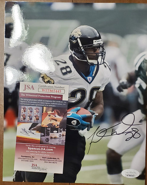 Jacksonville Jaguars Fred Taylor Autographed 8x10 (JSA)