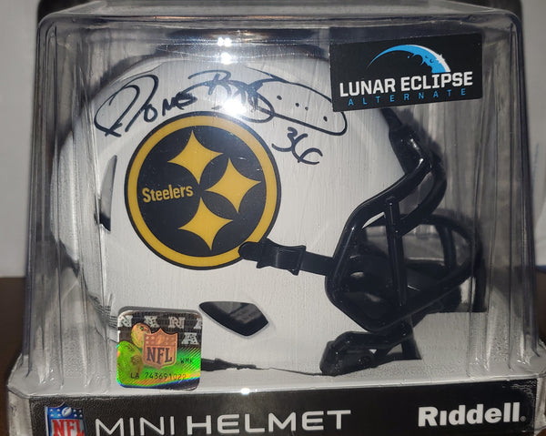 Pittsburgh Steelers Jerome Bettis Autographed Lunar Eclipse Mini Helmet (BAS)