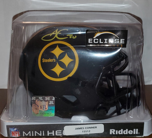 Pittsburgh Steelers James Conner Autographed Eclipse Speed Mini Helmet (Fanatics)