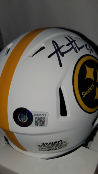 Pittsburgh Steelers Autographed Alex Highsmith Lunar Eclipse Speed Mini Helmet (BAS)