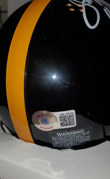 Pittsburgh Steelers Joe Greene Throwback Mini Helmet with HOF 87 Inscription (BAS)