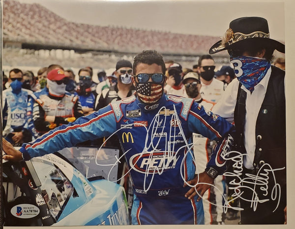 NASCAR Richard Petty & Bubba Wallace Autographed 8x10 Photo (BAS)