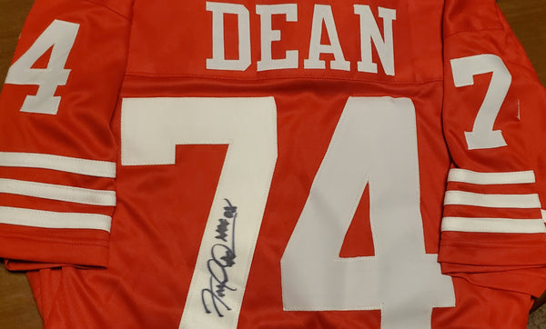 Fred Dean Autographed Custom Jersey with HOF 81 Inscription (RSA)