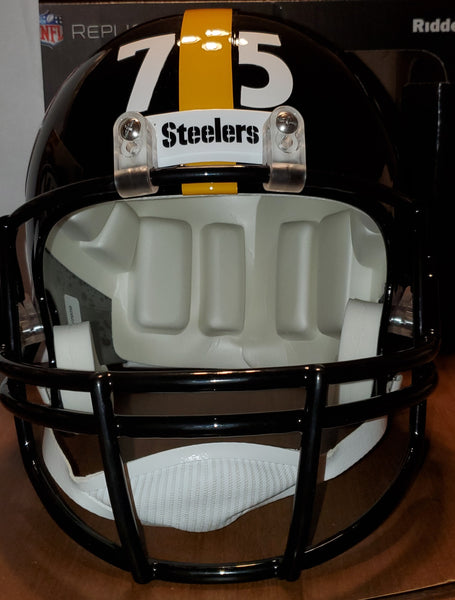 Pittsburgh Steelers Full Size Helmet Autographed Joe Greene with HOF 87 Inscription (BAS)